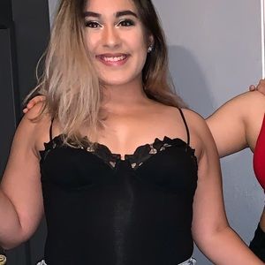 VS bodysuit with lace detailing